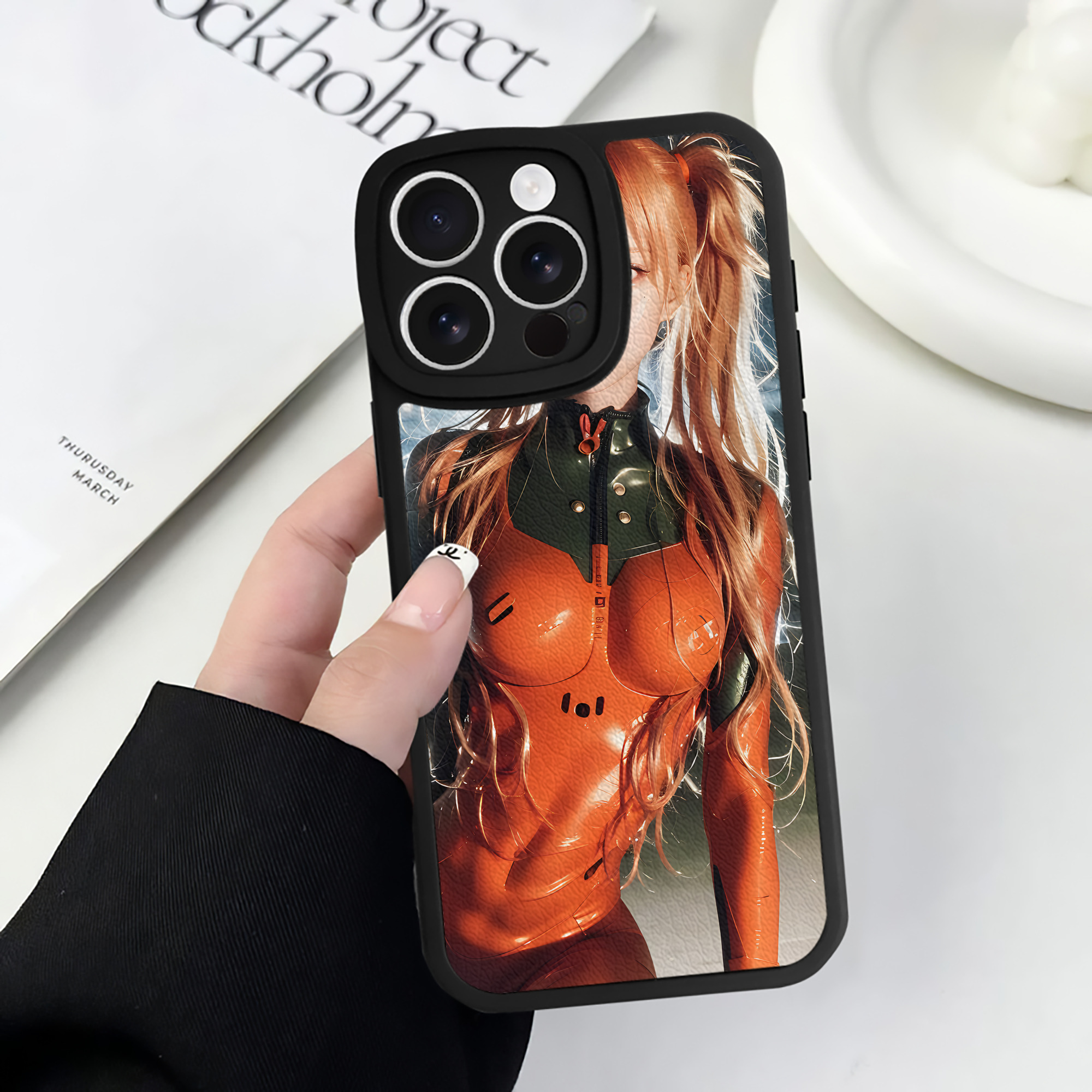 （画像用） EVA 新世紀エヴァンゲリオン 【iPhone 16シリーズ対応】シリコンスマホケース（レザー調） 材質：シリコン
